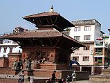Kathmandu Patan Durbar Square 09 The Two-storey Brick Jagannarayan Temple Is Dedicated To Narayan Guarded By Two Large Stone Lions